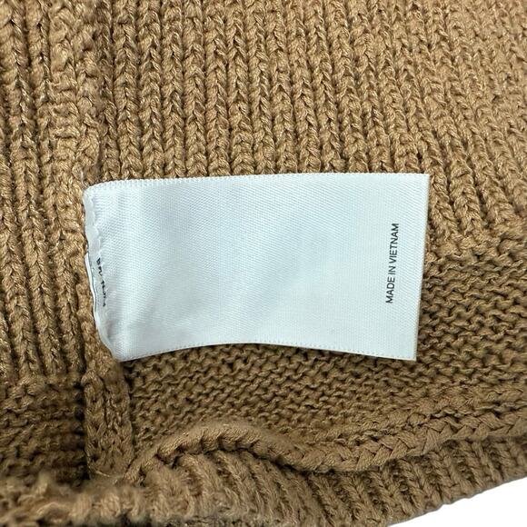 Express Top Womens Large Tan Knit Halter Sweater Tank Open Back Y2K Coastal - Picture 11 of 14